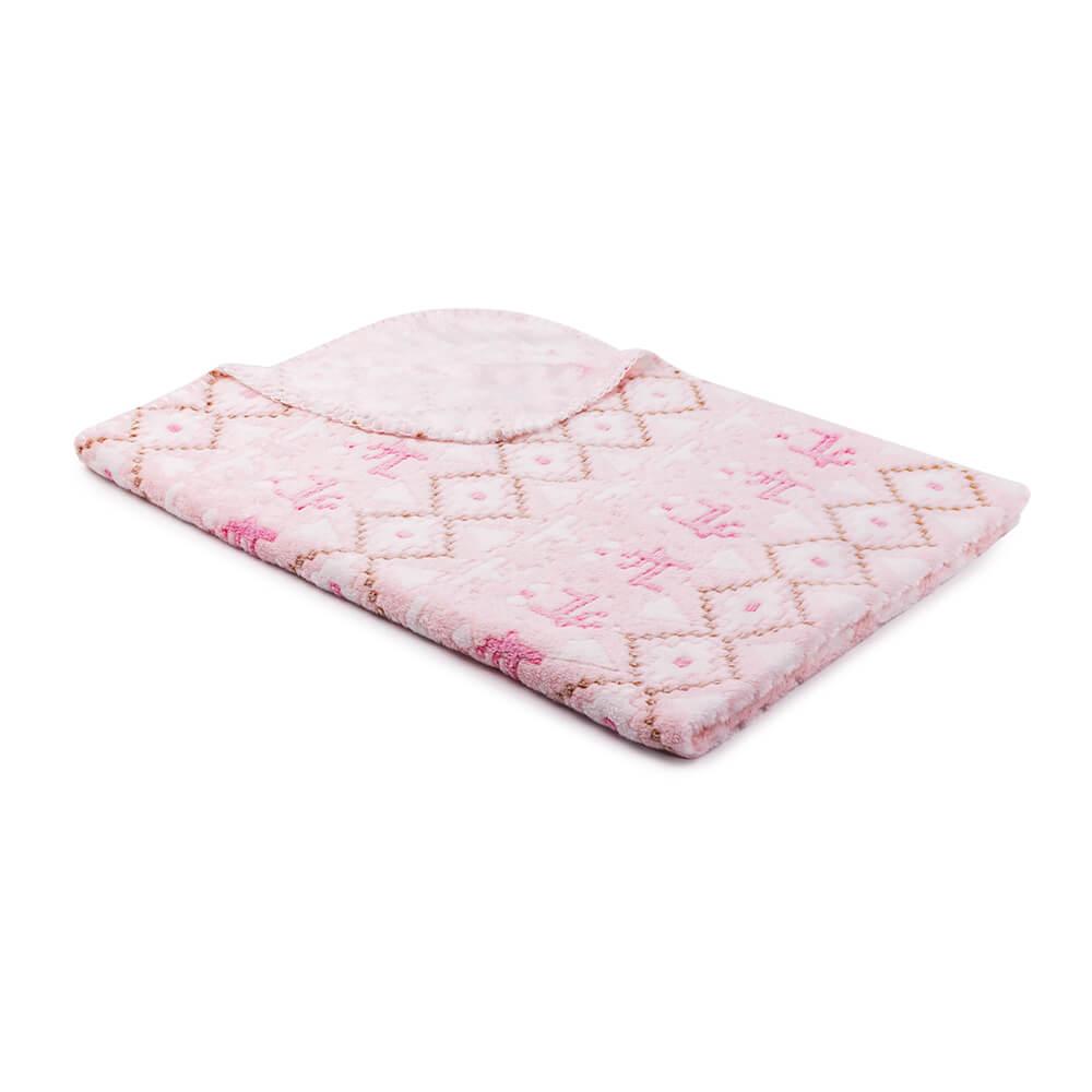 AllPetSolutions Deer Print Fleece Cat & Dog Blanket, Pink - All Pet Solutions