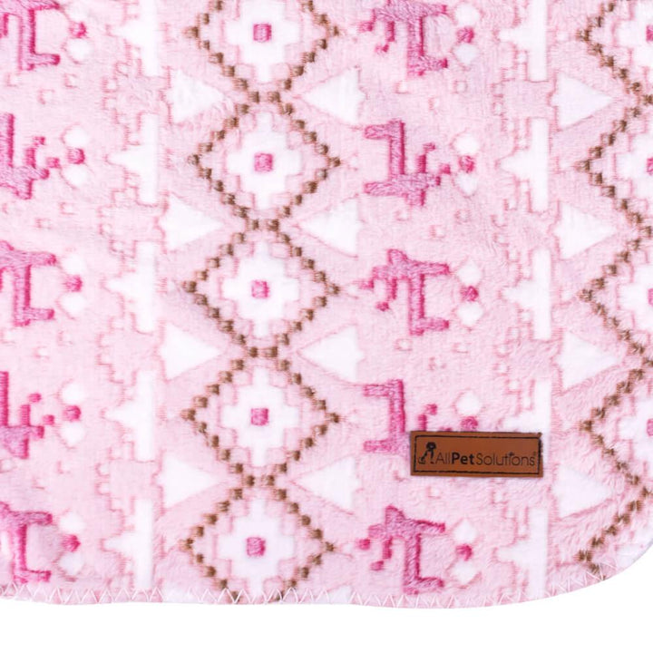 AllPetSolutions Deer Print Fleece Cat & Dog Blanket, Pink - All Pet Solutions