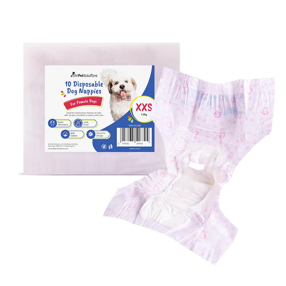 AllPetSolutions Disposable Female Dog Nappies XXS - XL - All Pet Solutions