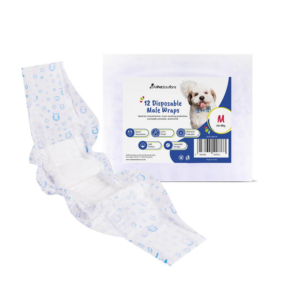 AllPetSolutions Disposable Male Dog Wraps S - XL - All Pet Solutions