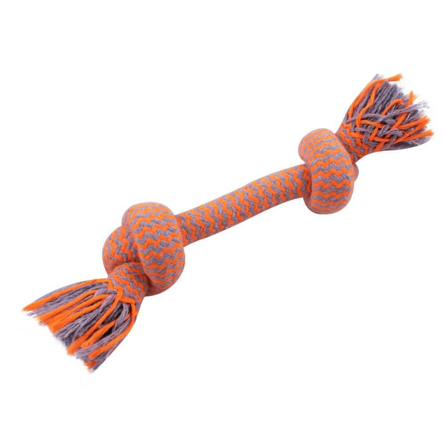 AllPetSolutions Dumbbell Rope Dog Toy, Orange - All Pet Solutions