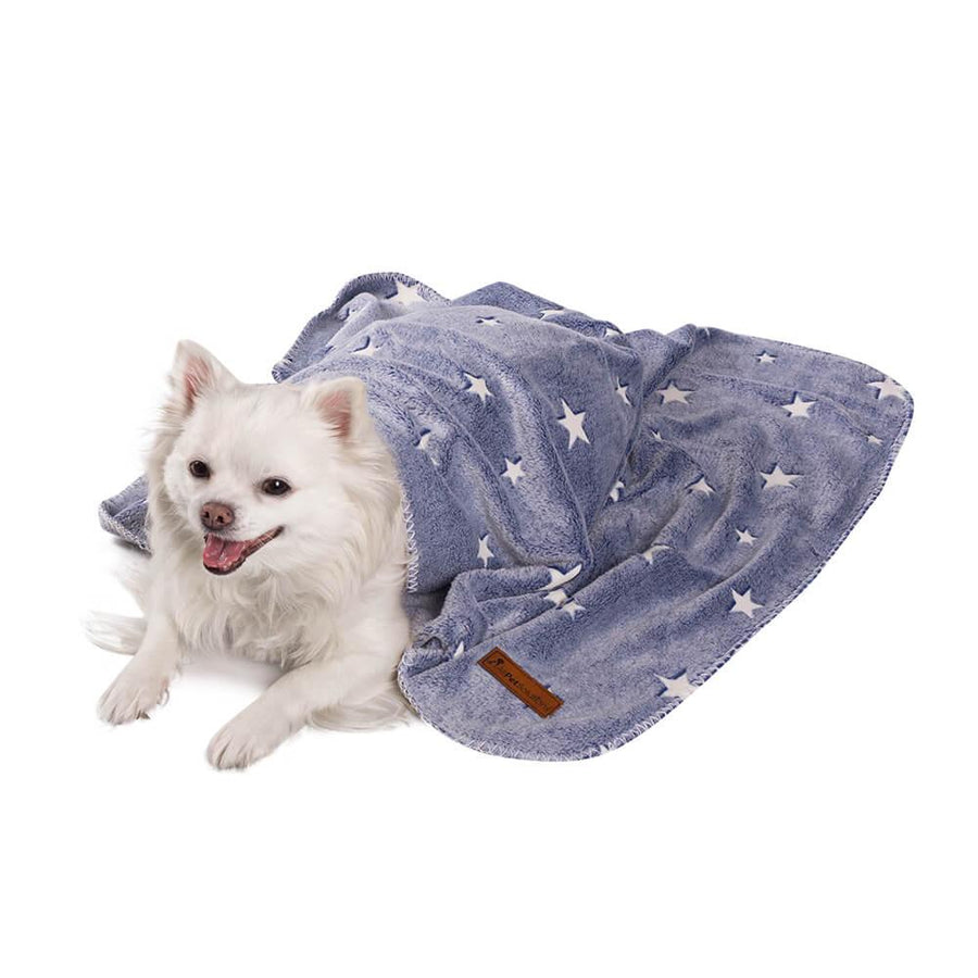 AllPetSolutions Glow in The Dark Fleece Cat & Dog Blanket, Blue - All Pet Solutions
