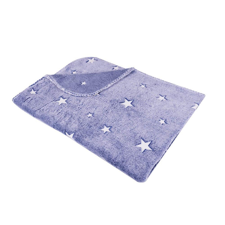 AllPetSolutions Glow in The Dark Fleece Cat & Dog Blanket, Blue - All Pet Solutions