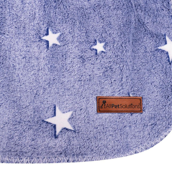 AllPetSolutions Glow in The Dark Fleece Cat & Dog Blanket, Blue - All Pet Solutions