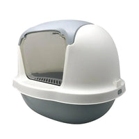 AllPetSolutions grey lidded litter box side profile