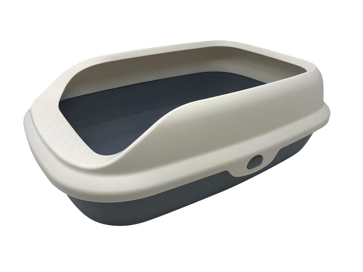 AllPetSolutions Grey Cat Litter Tray with Rim S / L - All Pet Solutions