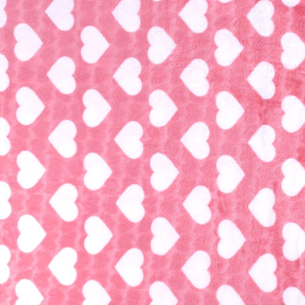 AllPetSolutions Hearts Print Fleece Cat & Dog Blanket, Coral - All Pet Solutions