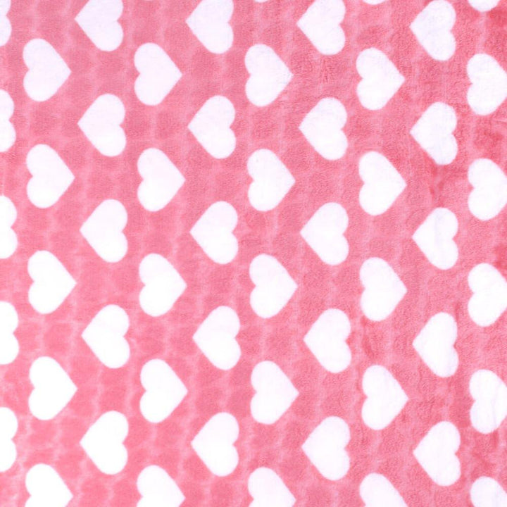 AllPetSolutions Hearts Print Fleece Cat & Dog Blanket, Coral - All Pet Solutions