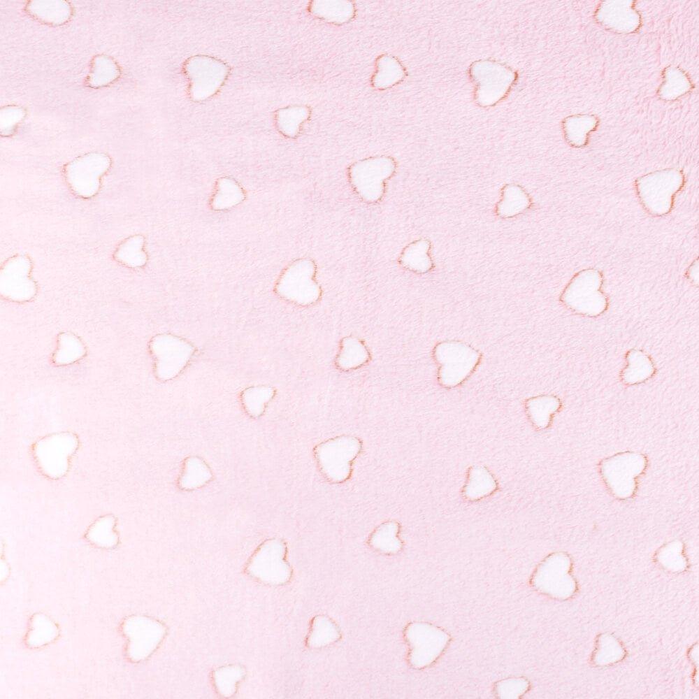 AllPetSolutions Hearts Print Fleece Cat & Dog Blanket, Pink - All Pet Solutions