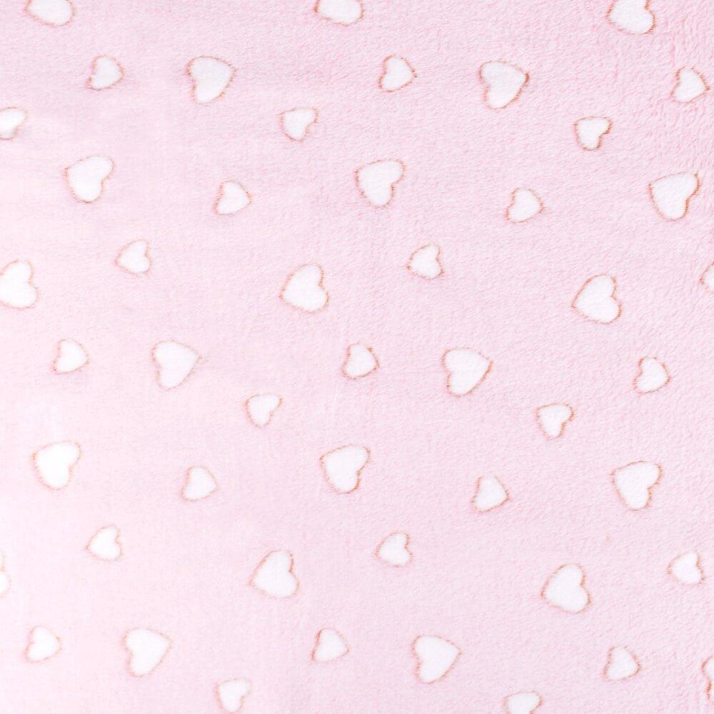 AllPetSolutions Hearts Print Fleece Cat & Dog Blanket, Pink - All Pet Solutions