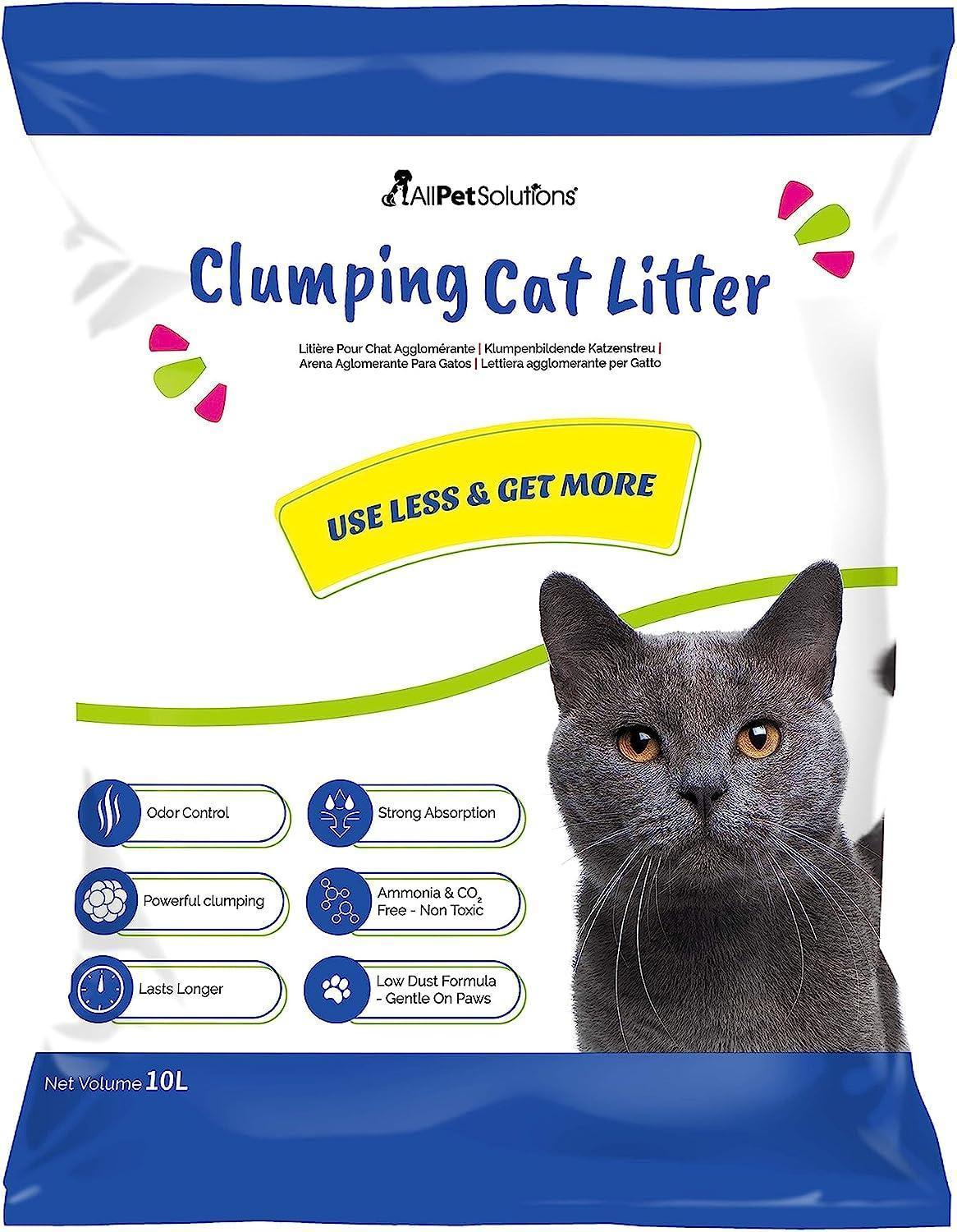 AllPetSolutions low dust clumping bentonite cat litter, 10 litre