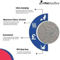 AllPetSolutions 10 litre bentonite cat litter bag rear label