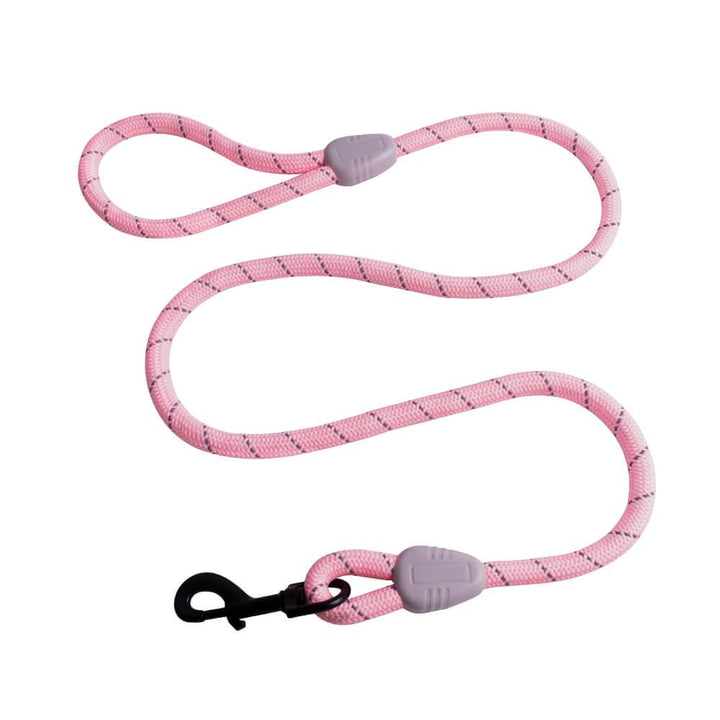 AllPetSolutions Reflective Rope Dog Lead, Pink, 140cm - All Pet Solutions