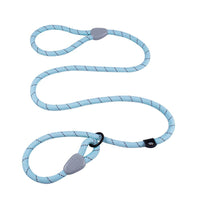 AllPetSolutions blue reflective rope slip dog lead, 140cm