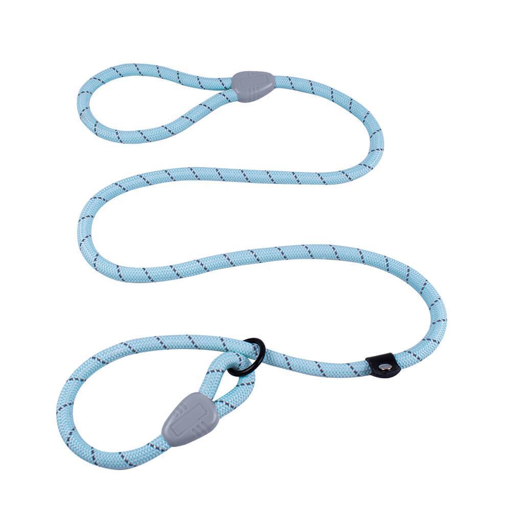 AllPetSolutions blue reflective rope slip dog lead, 140cm