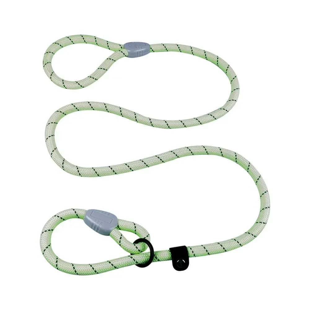 AllPetSolutions green reflective rope slip dog lead, 140cm