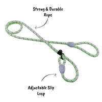 AllPetSolutions green reflective slip lead sliding loop detail