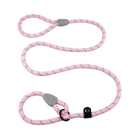 AllPetSolutions pink reflective rope slip dog lead, 140cm