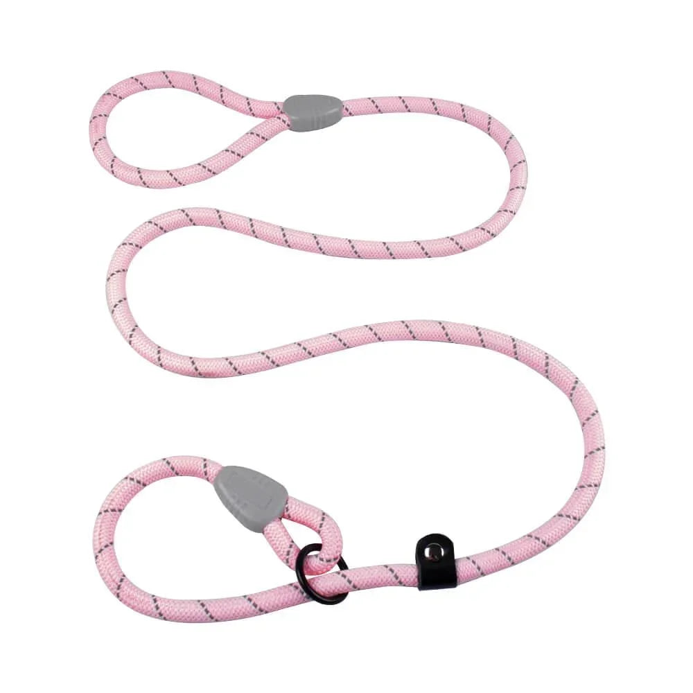 AllPetSolutions pink reflective rope slip dog lead, 140cm