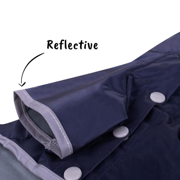 AllPetSolutions Reflective Waterproof Dog Rain Coat, Dark Blue - S / M / L - All Pet Solutions