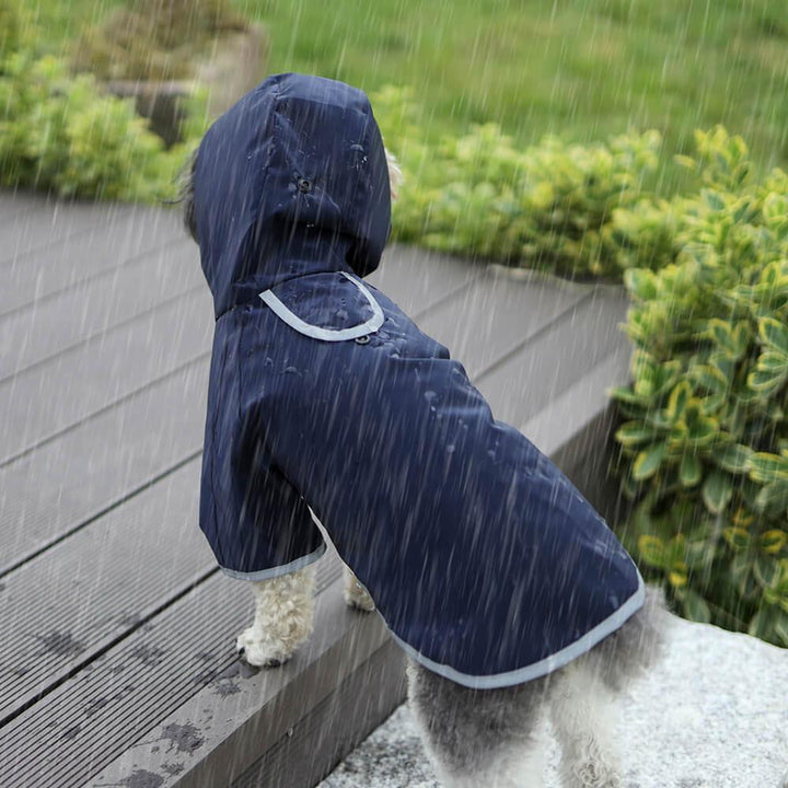 AllPetSolutions Reflective Waterproof Dog Rain Coat, Dark Blue - S / M / L - All Pet Solutions