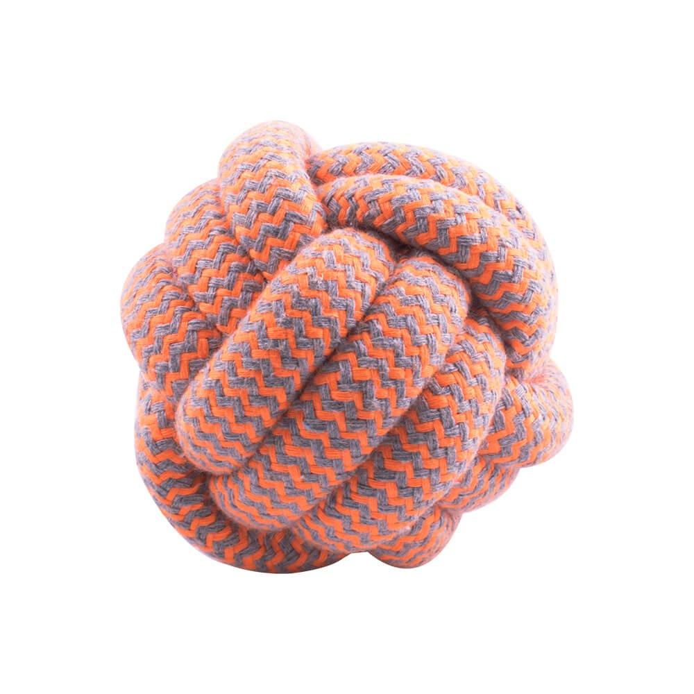 AllPetSolutions Rope Dog Ball, Orange - All Pet Solutions