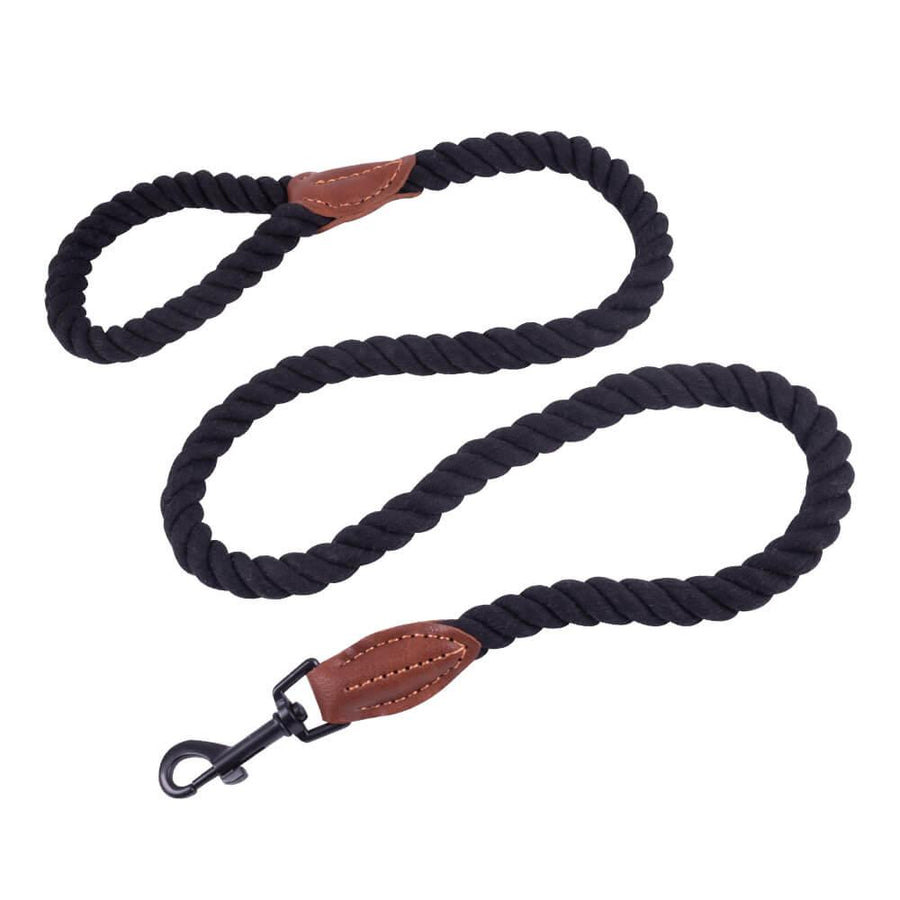 AllPetSolutions Rope Dog Lead, Black, 120cm - All Pet Solutions