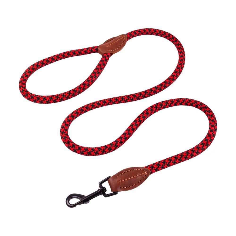 AllPetSolutions Rope Dog Lead, Black/Red, 120cm - All Pet Solutions
