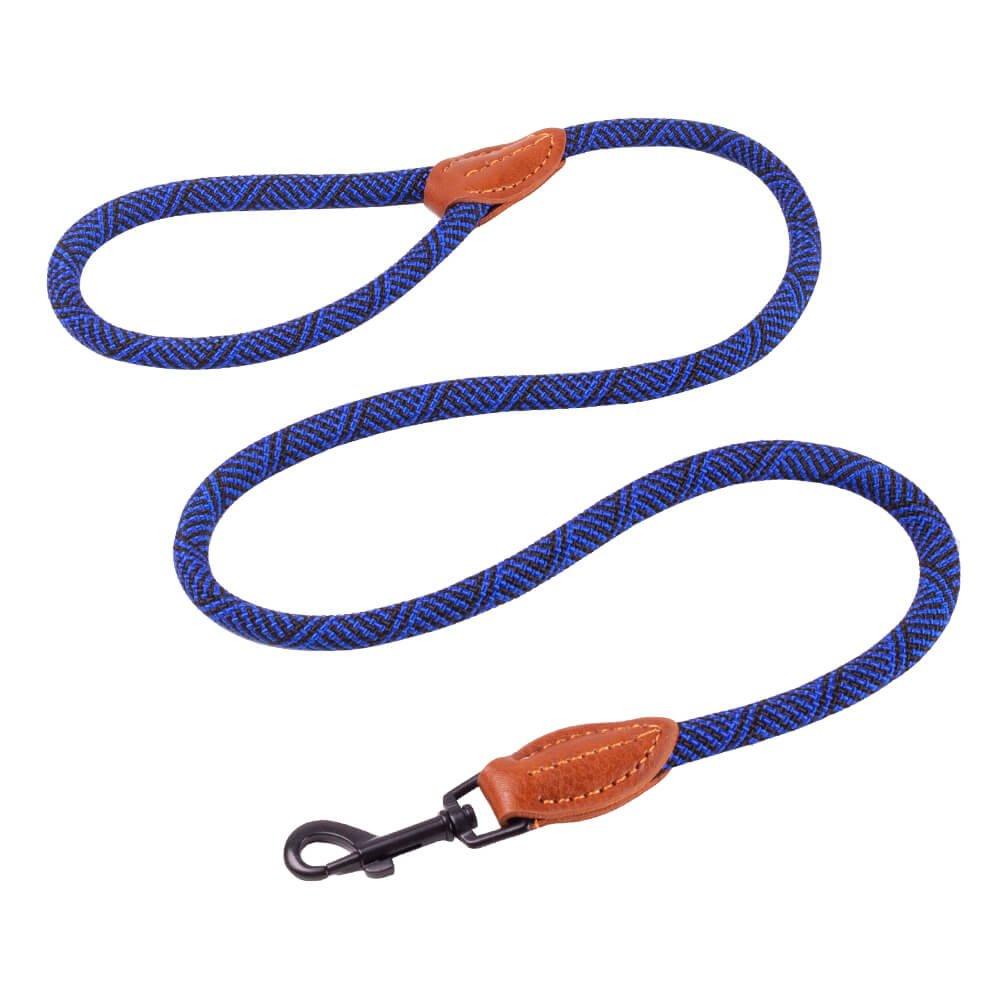 AllPetSolutions Rope Dog Lead, Blue/Black, 120cm - All Pet Solutions