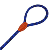 AllPetSolutions blue and black rope lead coiled to show its 120cm length