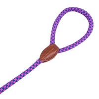 AllPetSolutions pink and blue rope lead coiled to show its 120cm length