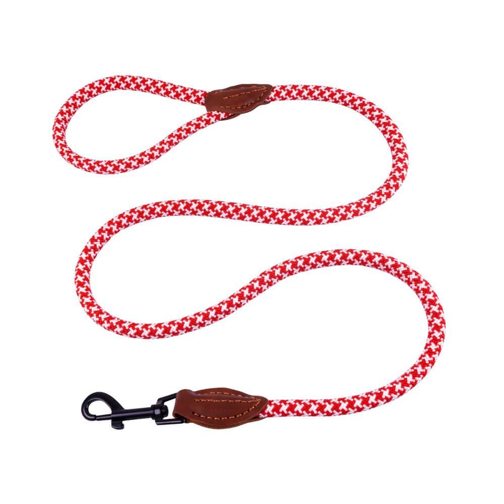 AllPetSolutions Rope Dog Lead White Red 120cm AllPetSolutions