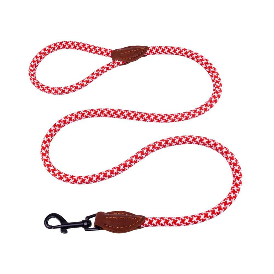 AllPetSolutions Rope Dog Lead, White/Red, 120cm - All Pet Solutions