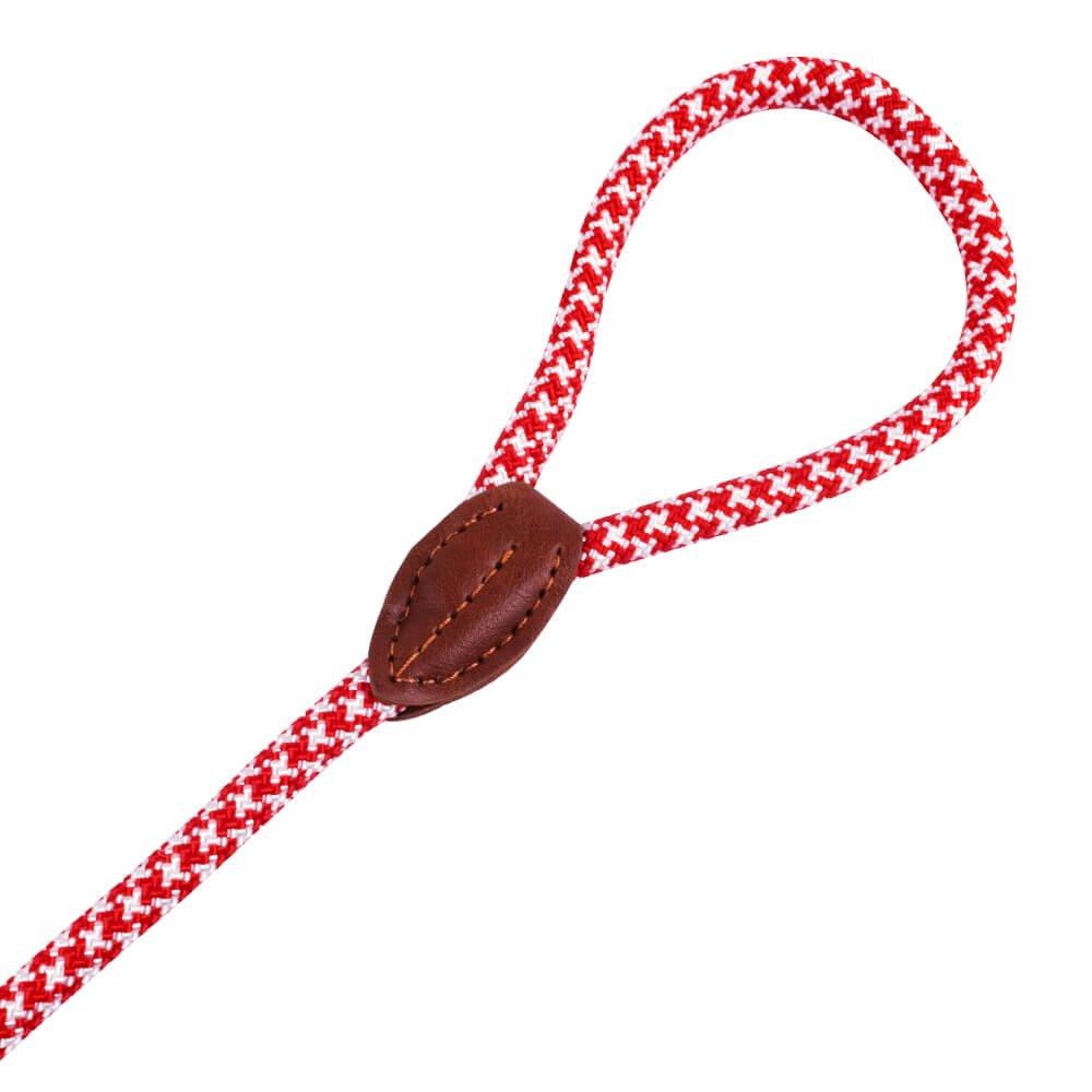 AllPetSolutions Rope Dog Lead, White/Red, 120cm - All Pet Solutions