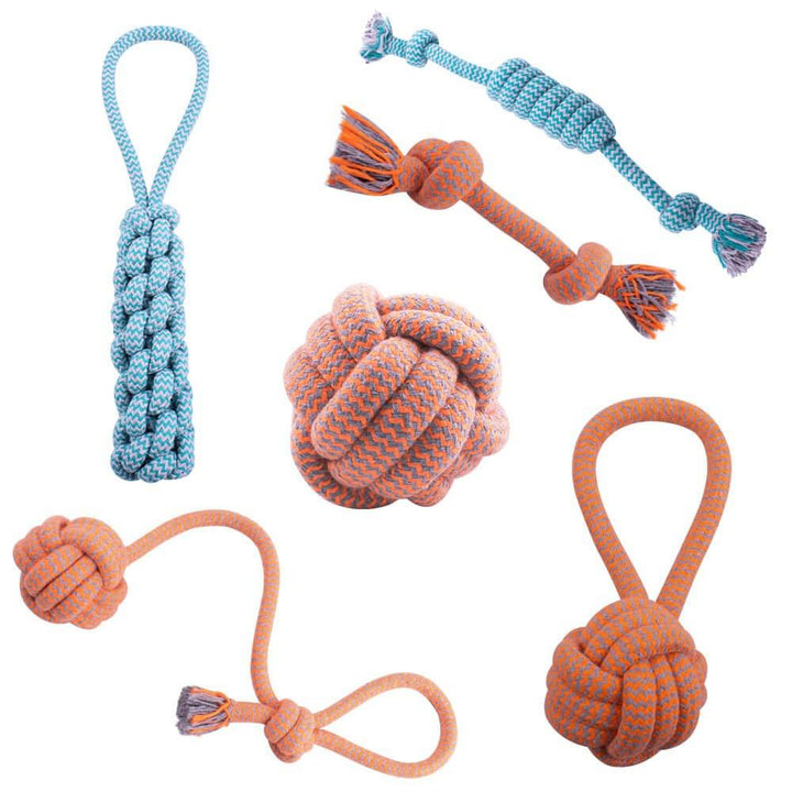 AllPetSolutions Rope Dog Toys, 6 Pack Bundle - All Pet Solutions