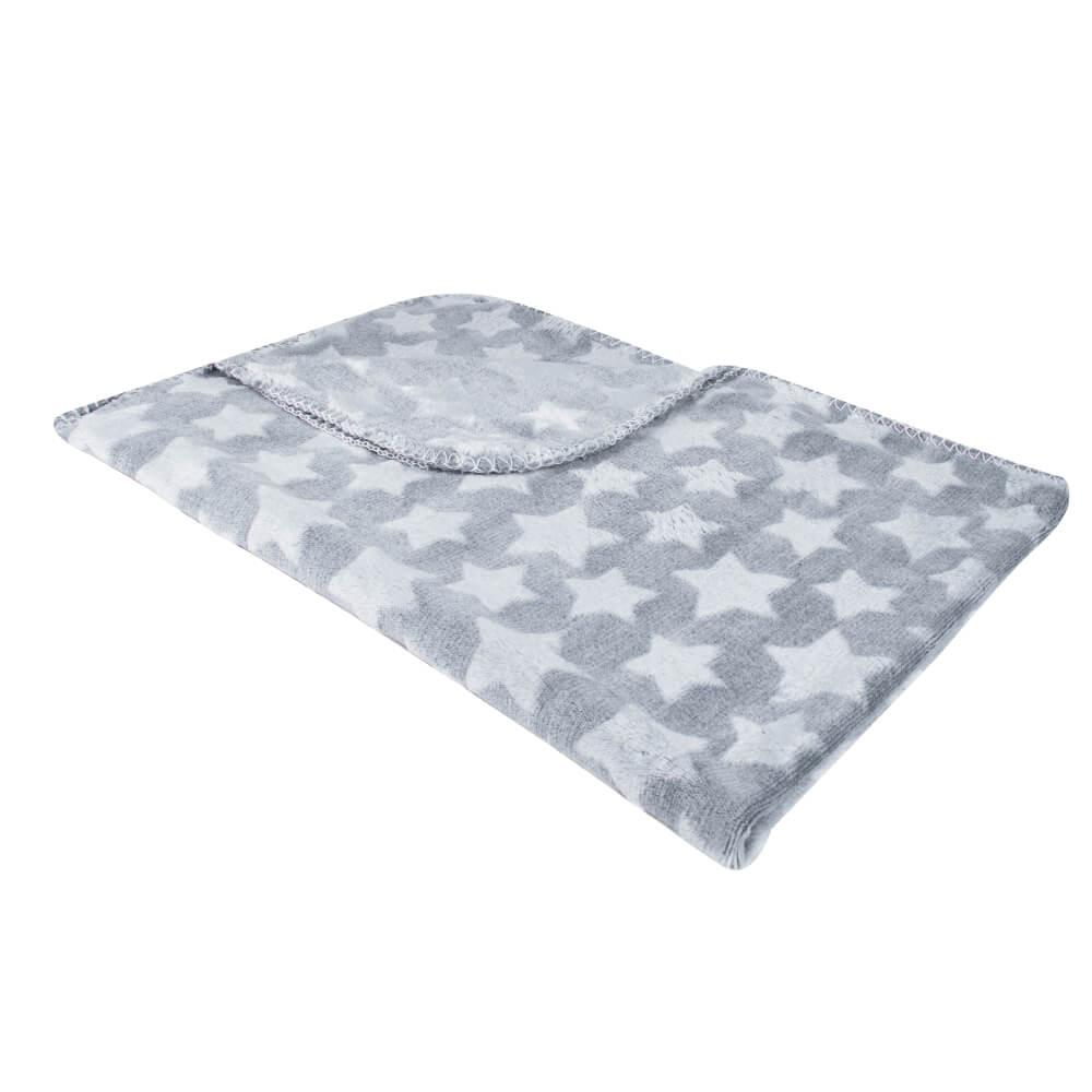 AllPetSolutions Star Print Fleece Cat & Dog Blanket, Grey - All Pet Solutions