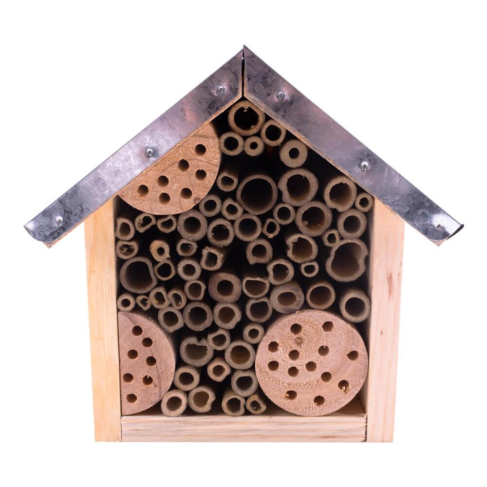 AllPetSolutions Wooden Bee House with Metal Roof - All Pet Solutions