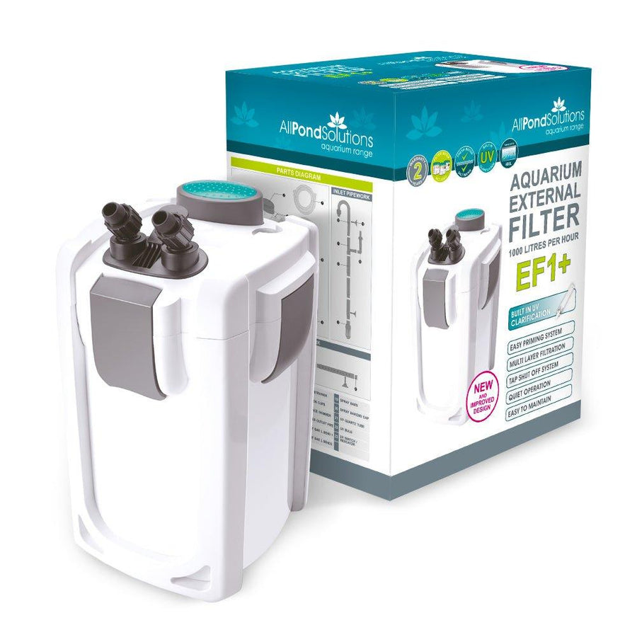 AllPondSolutions 1000L/H + 9W UV Aquarium External Filter EF1+ - All Pet Solutions