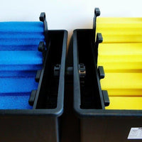 AllPetSolutions 18000L koi dual box filter lid removed showing media