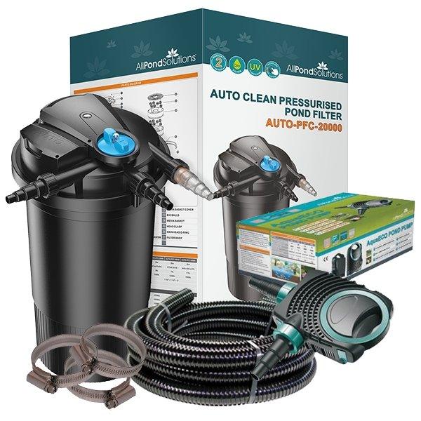 AllPondSolutions 20000L Pressurised Pond Filter Kit AUTO-PFC-20000-KIT - All Pet Solutions