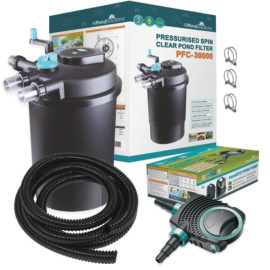 AllPondSolutions 30000L Pressurised Pond Filter PFC-30000-KIT 14000L/H Pump - All Pet Solutions