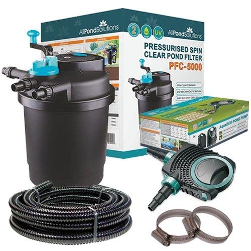 AllPondSolutions 5000L Pressurised Pond Filter Easy Clean PFC-5000-KIT - All Pet Solutions