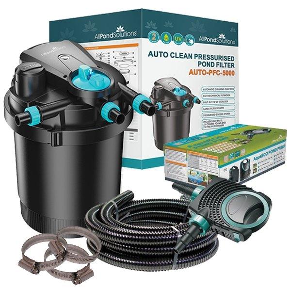 AllPondSolutions 5000L Pressurised Pond Filter Kit AUTO-PFC-5000-KIT - All Pet Solutions