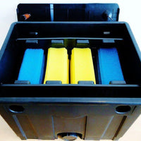 AllPetSolutions 6000L koi dual box filter lid removed showing media