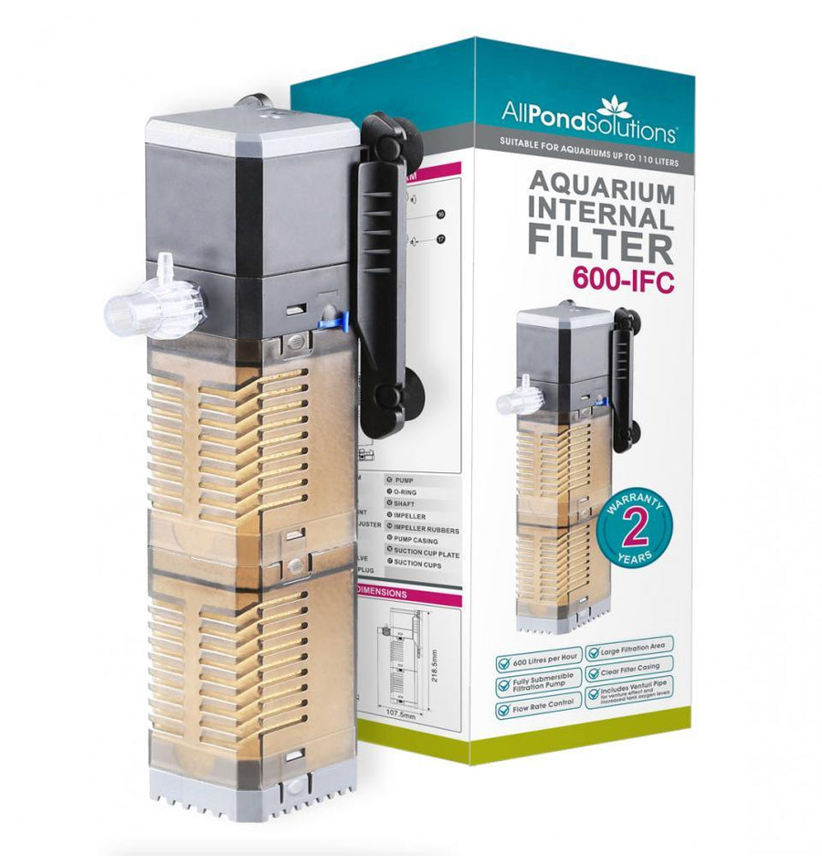 AllPondSolutions 600L/H Aquarium Internal Filter Adj Flow 600-IFC - All Pet Solutions