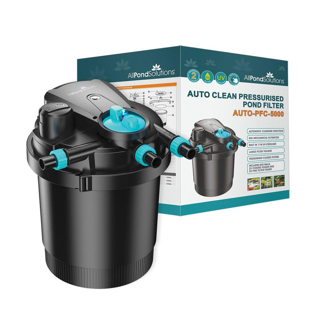 AllPondSolutions Auto Cleaning Pressurised Pond Filter AUTO-PFC-5000 - All Pet Solutions