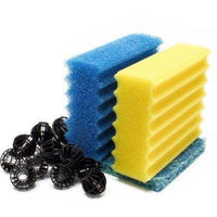 AllPetSolutions BF-6000 pond box filter opened showing foam media layers