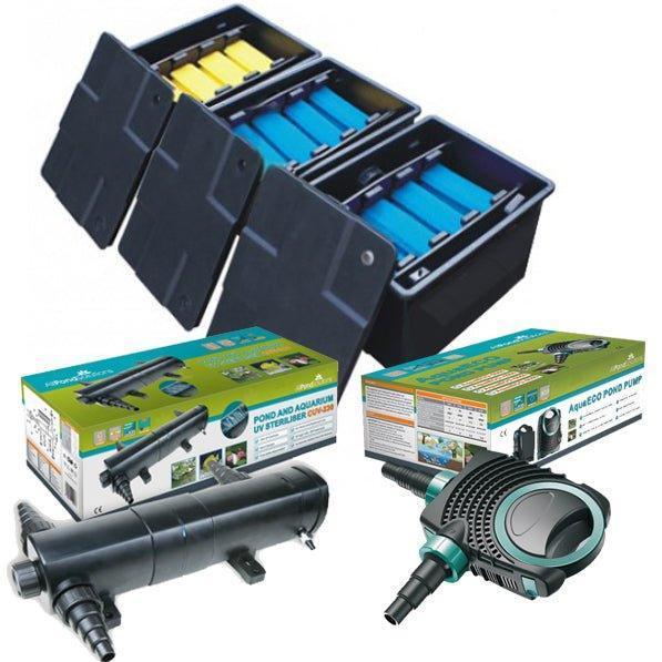 AllPetSolutions koi pond filter kit 18000L with 36w UV and AquaECO-10000 pump
