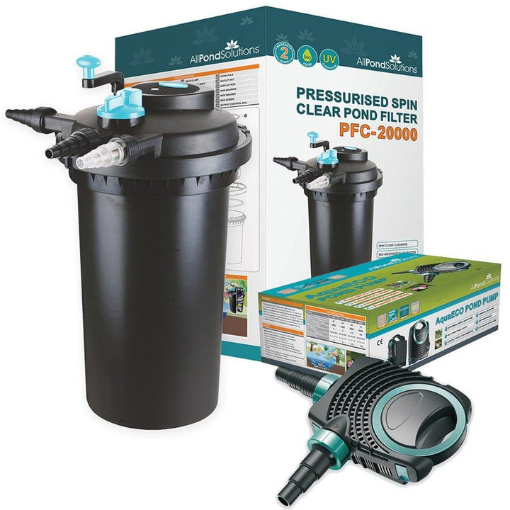 AllPondSolutions Pressurised Pond Filter Kit PFC-20000 & AquaECO-8000 - All Pet Solutions