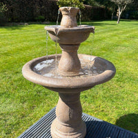 AllPetSolutions antique stone effect classic 3 tier water fountain feature